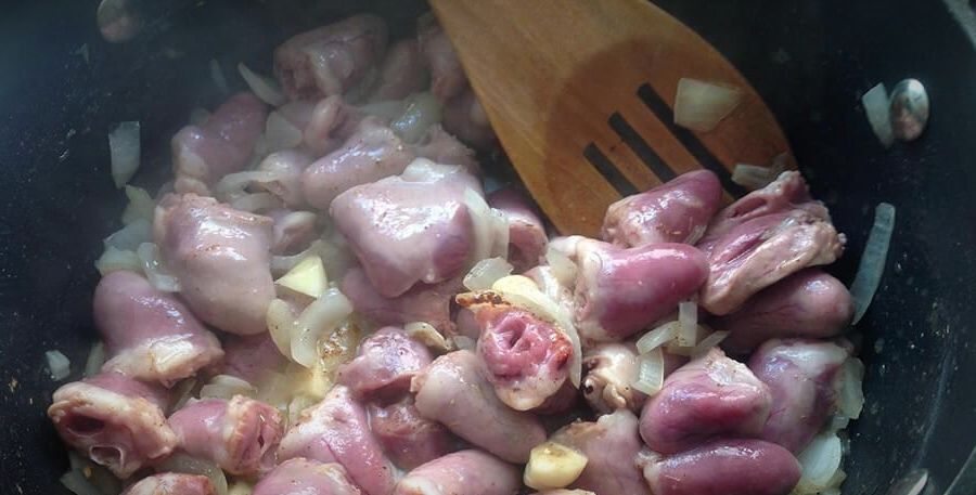 куриные сердечки с картошкой рецепт